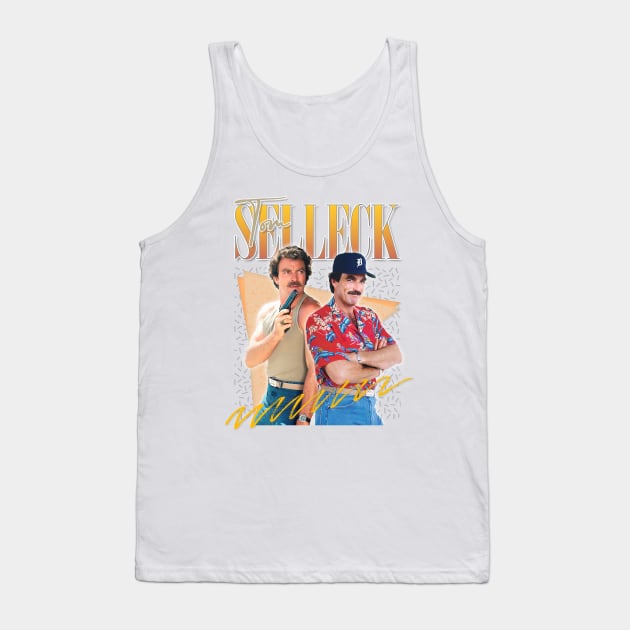 Tom Selleck --- 80s Aesthetic Design Tank Top by DankFutura